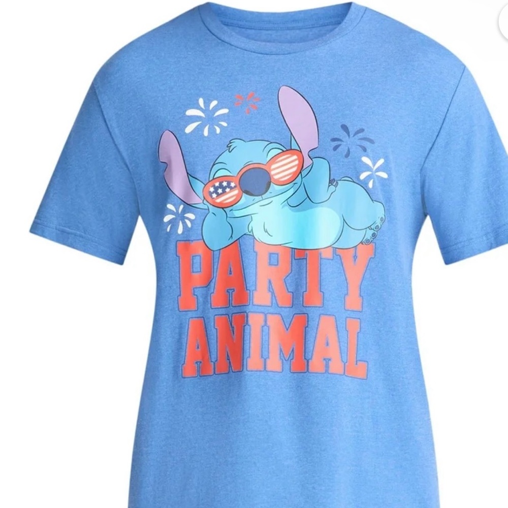 Blue Stitch Party Patriotic T-Shirt NWT